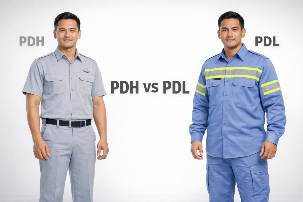 Perbedaan Seragam PDH dan PDL: Fungsi, Standar, dan Panduan Pemilihan 1 Beda Seragam PDH dan PDL Untuk Perusahaan